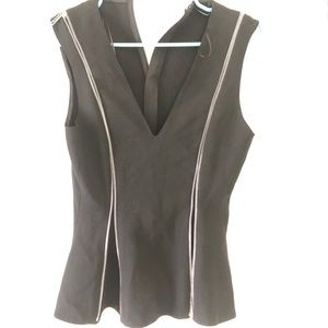 Zara Peplum top with zipper details